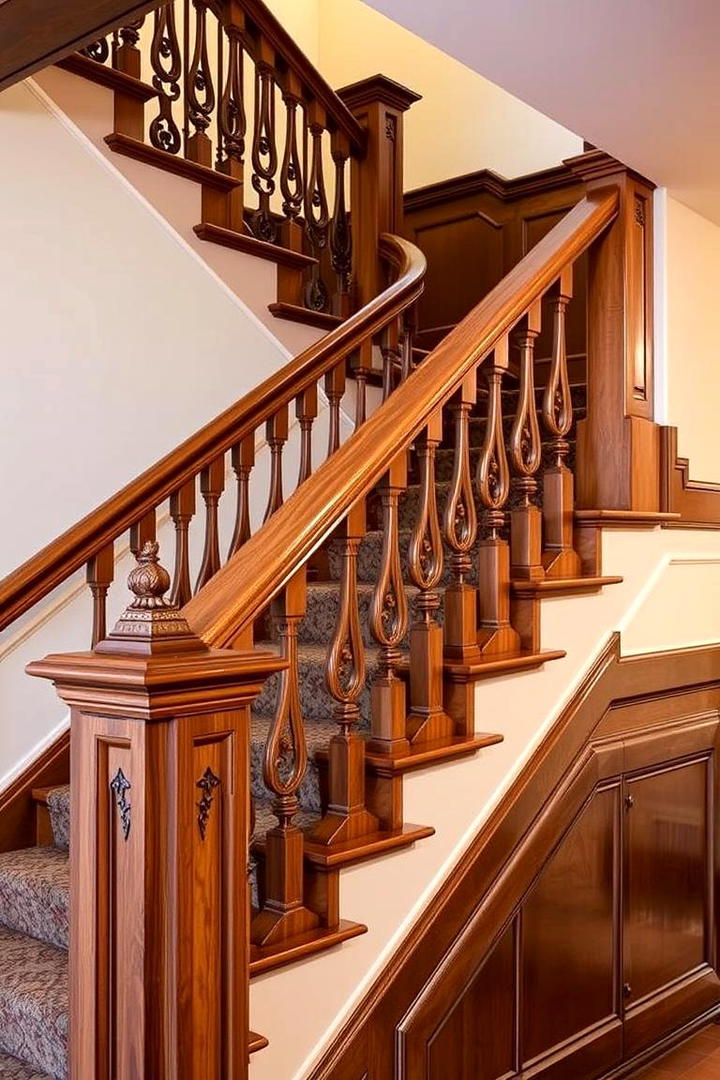 Bespoke Handcrafted Wood Railing - 30 Wood Stair Railing Ideas