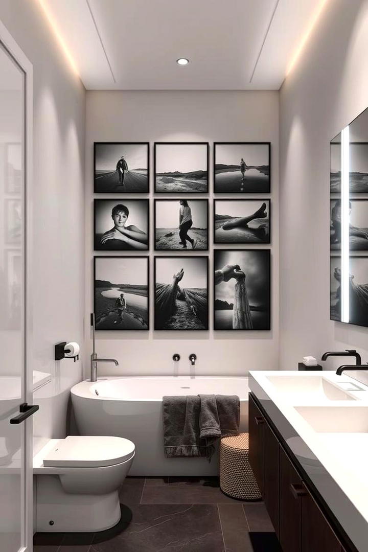 Black and White Photography Gallery - 30 Bathroom Wall Ideas