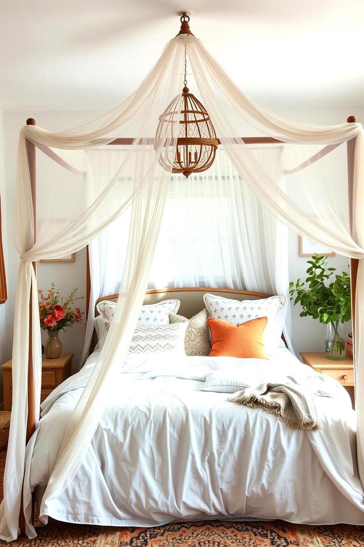 Bohemian Canopy Bed - 30 Boho Teen Bedroom Ideas