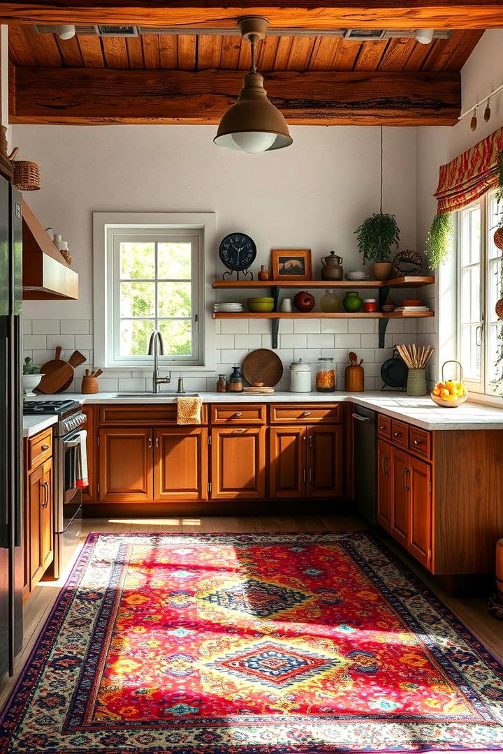 Bohemian Chic Rug - 30 Kitchen Rug Ideas