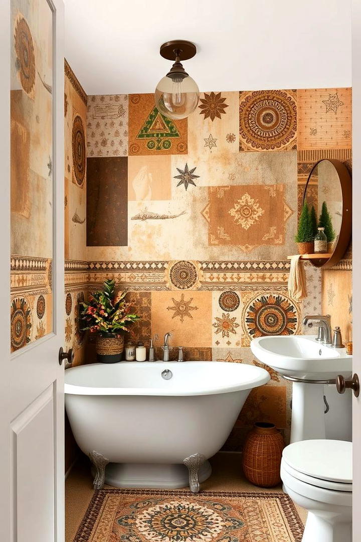 Bohemian Chic Vibes - 30 Bathroom Mural Ideas