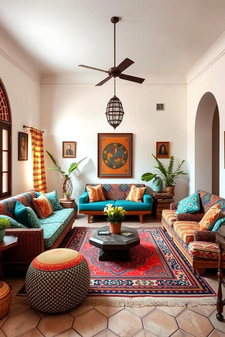 Bohemian Moroccan Mix - 30 Moroccan Living Room Ideas