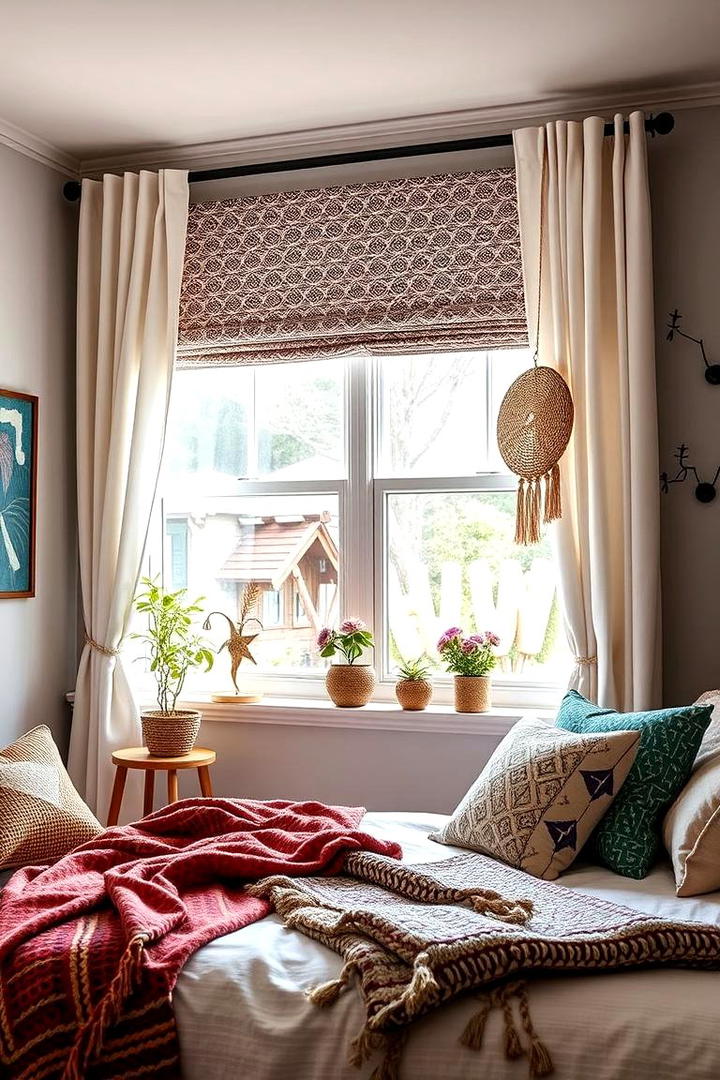 Boho Chic Window Treatments - 30 Boho Teen Bedroom Ideas