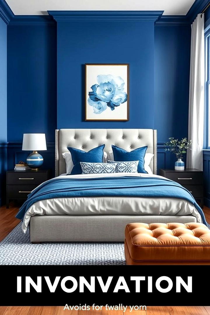 Bold Accent Innovation - 30 Blue and Grey Bedroom Ideas