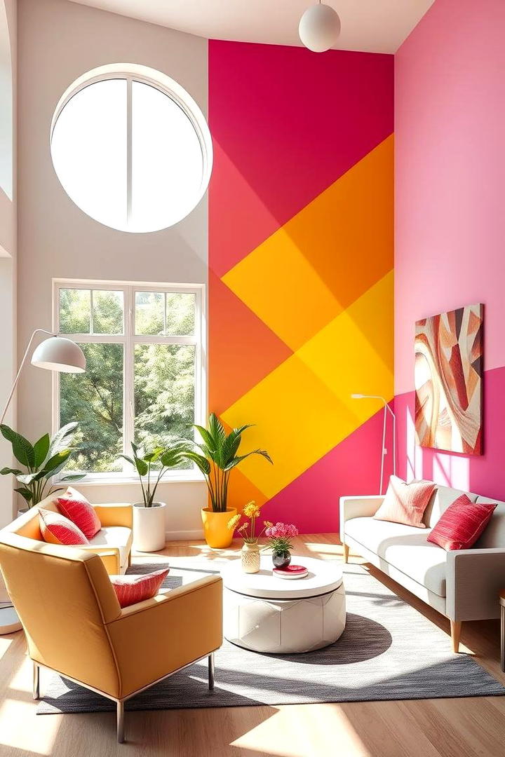 Bold Accent Walls - 30 How to Decorate With Yellow and Pink