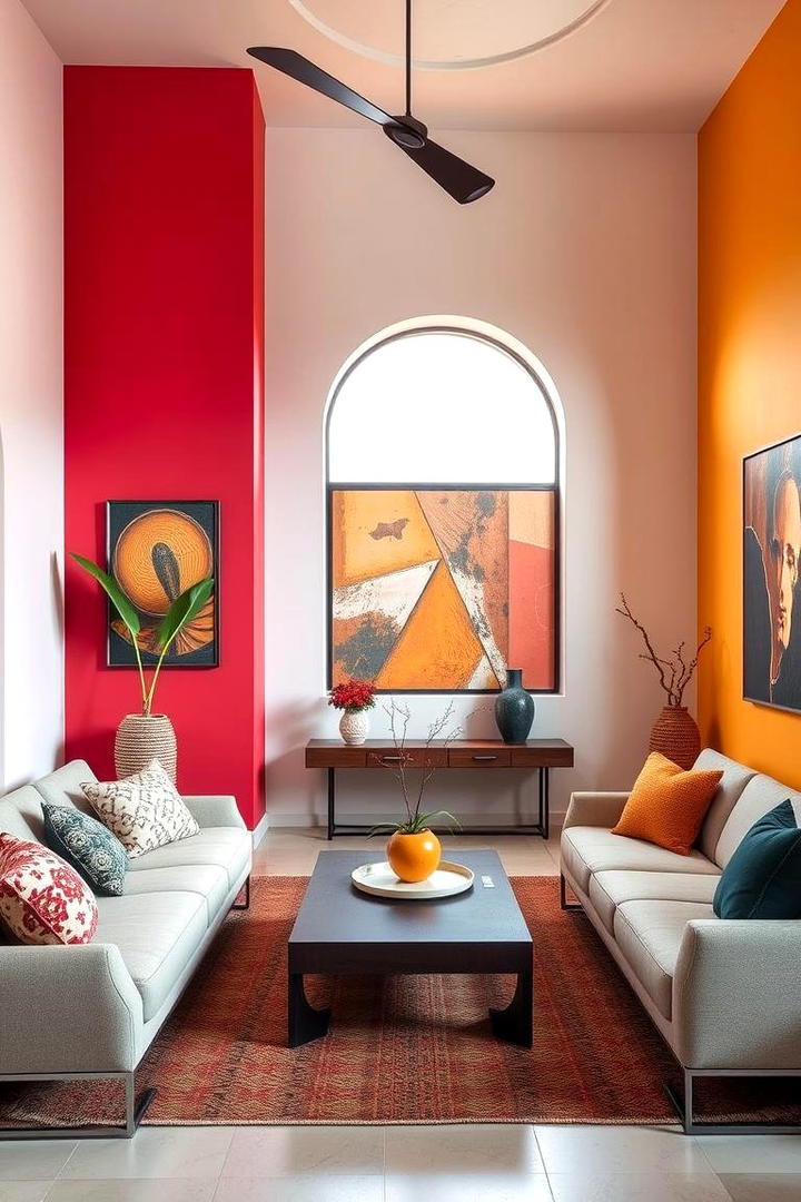 Bold Accent Walls - 30 Mexican Style House Design Ideas