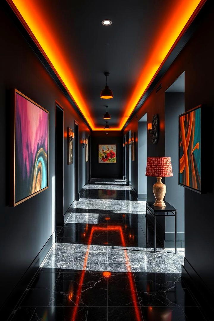 Bold Accents and Statements - 30 Black Hallway Ideas