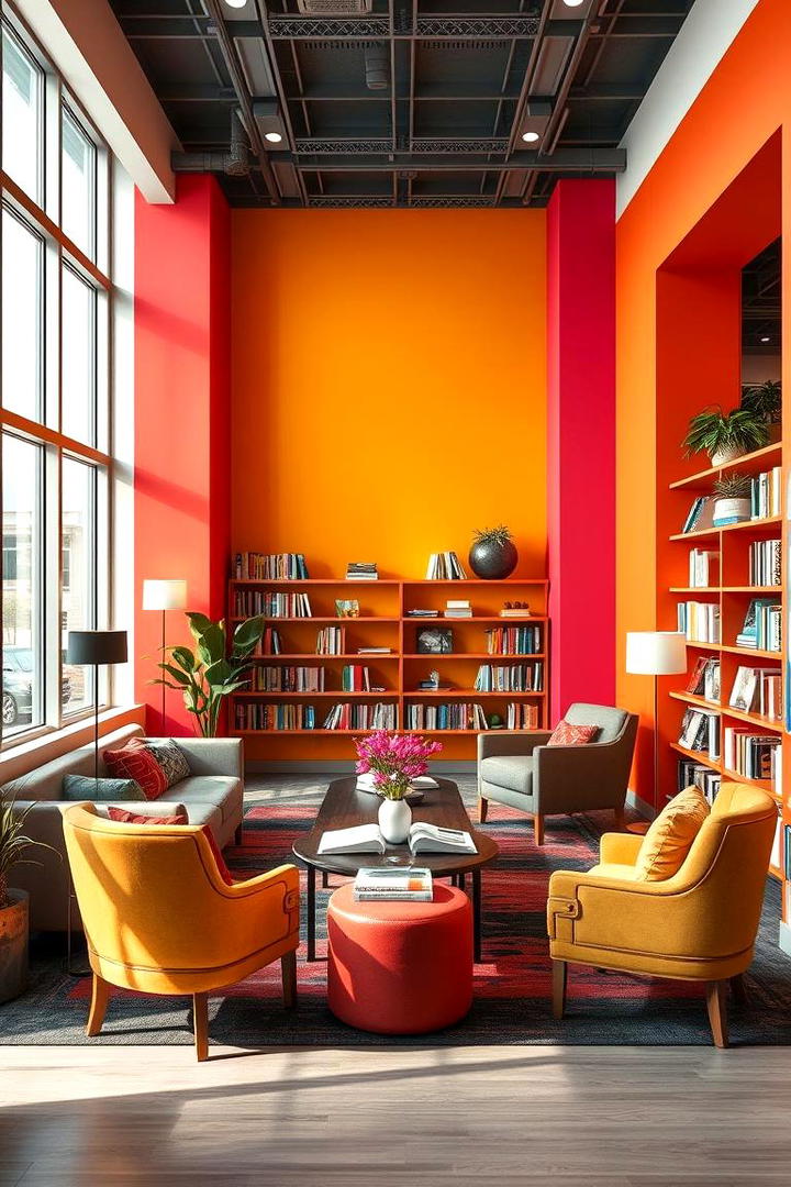 Bold Backdrop - 30 Reading Room Ideas