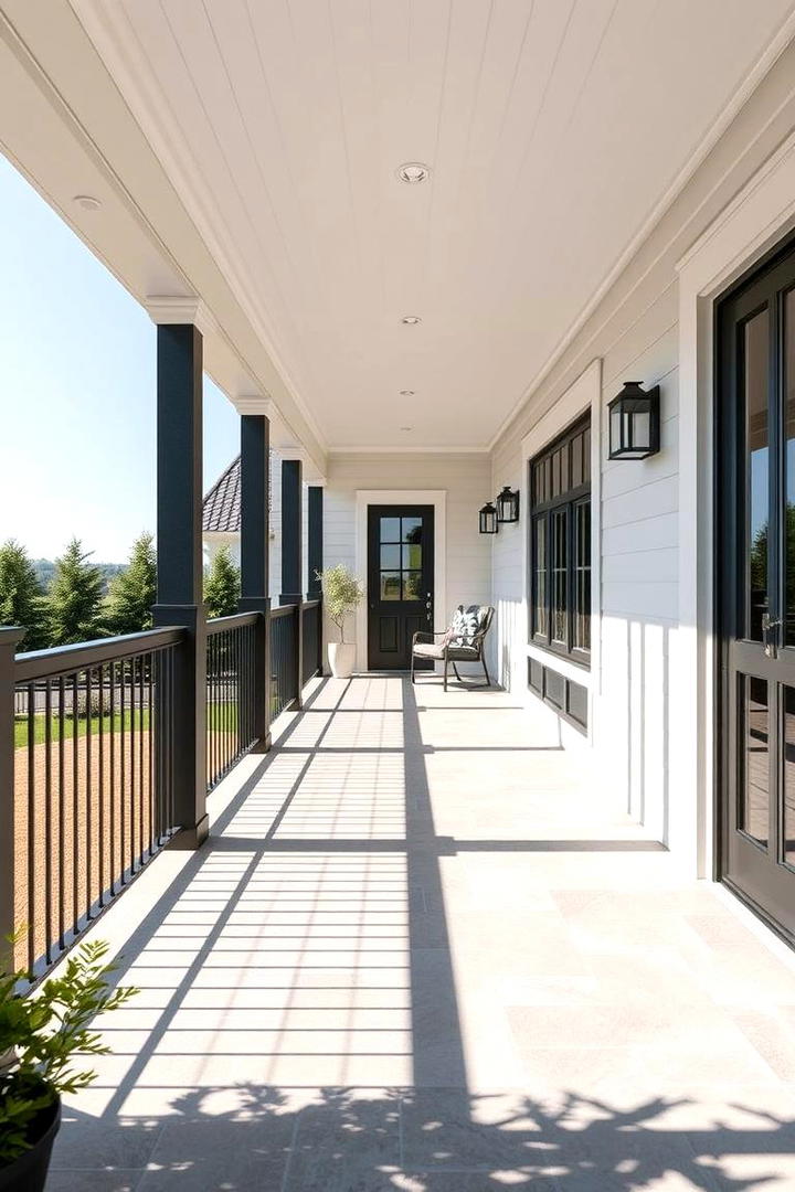 Bold Black Railings - 30 Black Porch Ideas