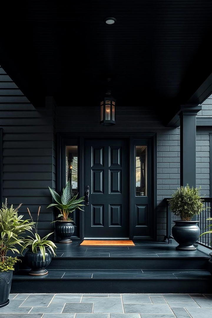 Bold Black for Modern Contrast - 30 Porch Paint Colors