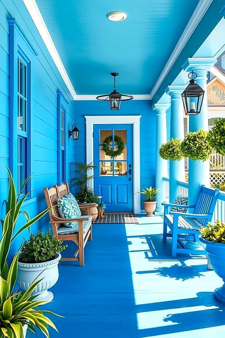 Bold Blues for a Coastal Vibe - 30 Porch Paint Colors