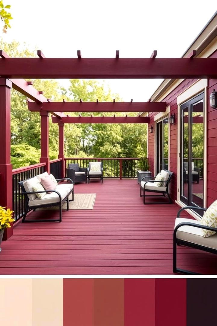 Bold Burgundy and Beige - 30 Two Tone Deck Color Schemes