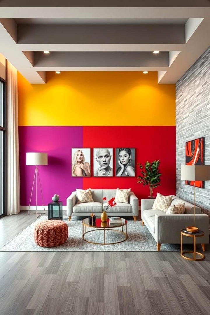 Bold Color Accent Walls - 30 Glam Interior Design Ideas