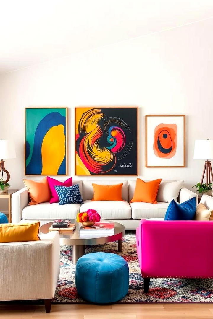 Bold Color Accents - 30 Pinterest Living Room Decor Ideas