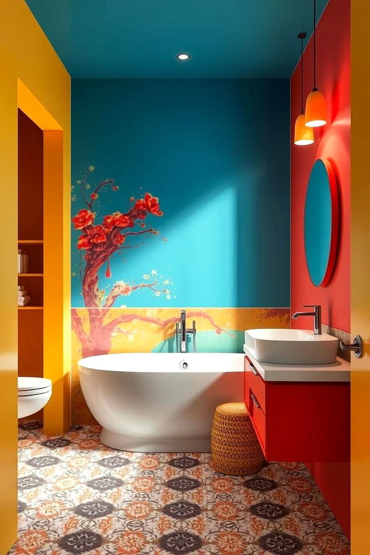 Bold Color Accents Bathroom - 30 Bathroom Decor Ideas