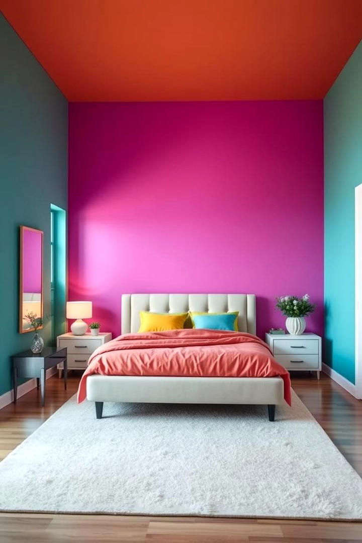 Bold Color Palette Walls - 30 90s Bedroom Decor Ideas