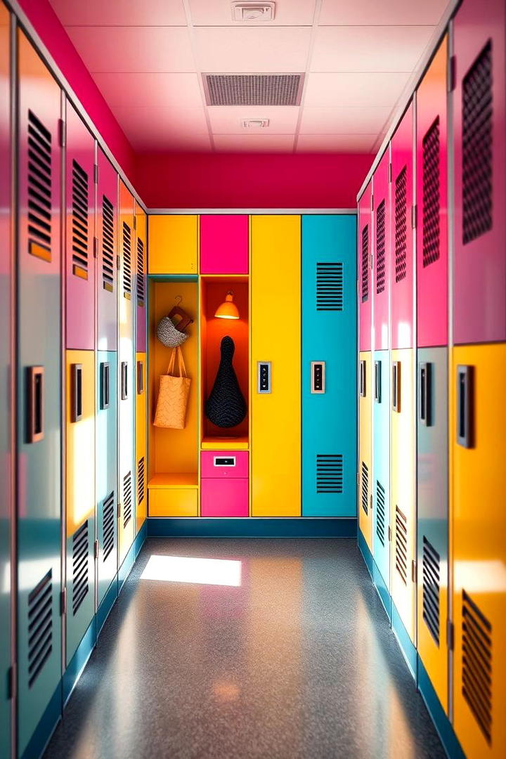 Bold Color Pop Decor - 30 Locker Decor Ideas