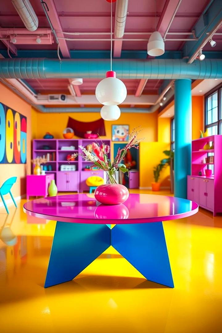 Bold Color Pop Table - 30 Table Design Ideas