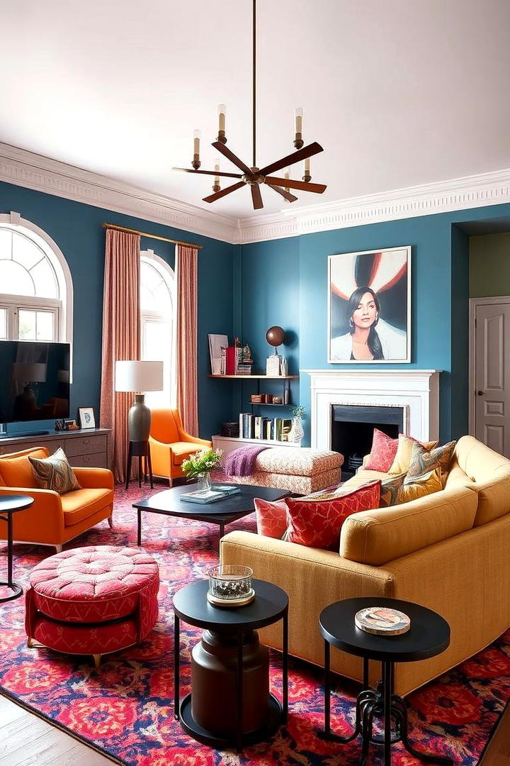 Bold Color Statements - 30 Great Room Ideas