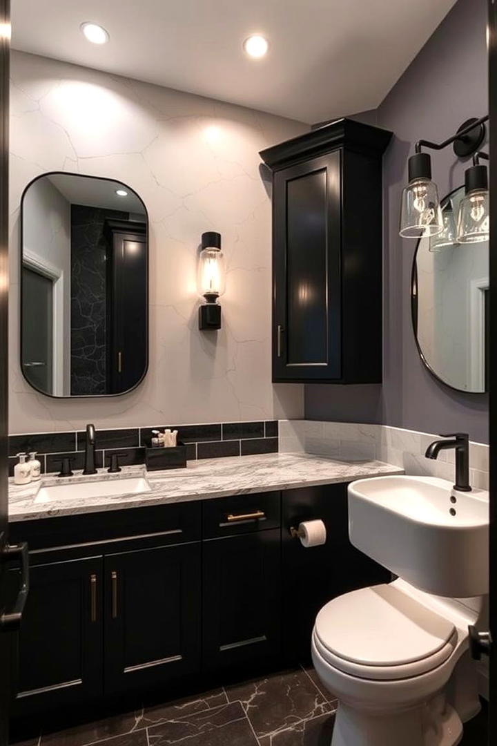 Bold Contrast Style - 30 bathroom with black cabinets ideas