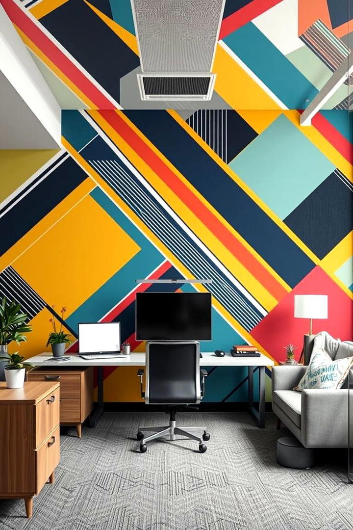 Bold Geometric Patterns - 30 Office Wallpaper Ideas