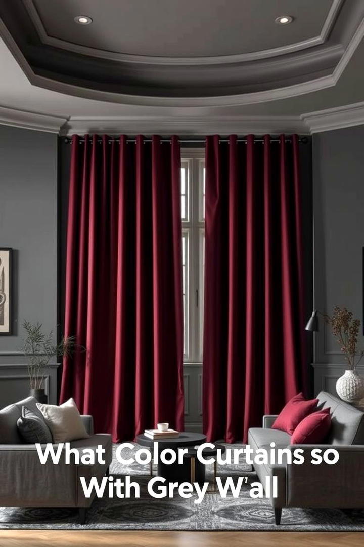 Bold Maroon Drama - 30 What Color Curtains Go With Gray Walls