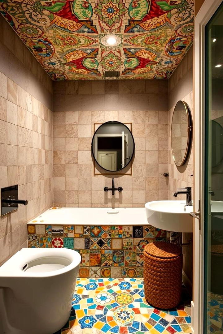 Bold Mosaic Statements - 30 Basement Bathroom Ideas