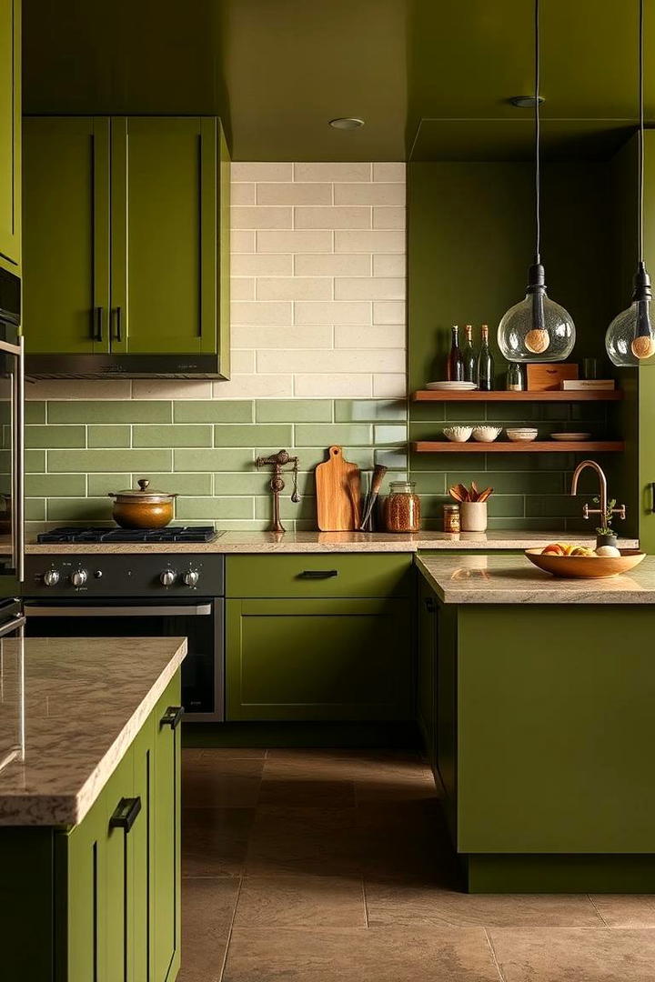 Bold Olive Green Statements - 30 Olive Green Kitchens