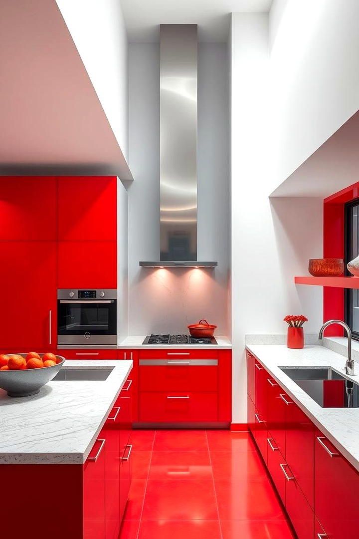 Bold Red Contrasts - 30 Red Kitchens