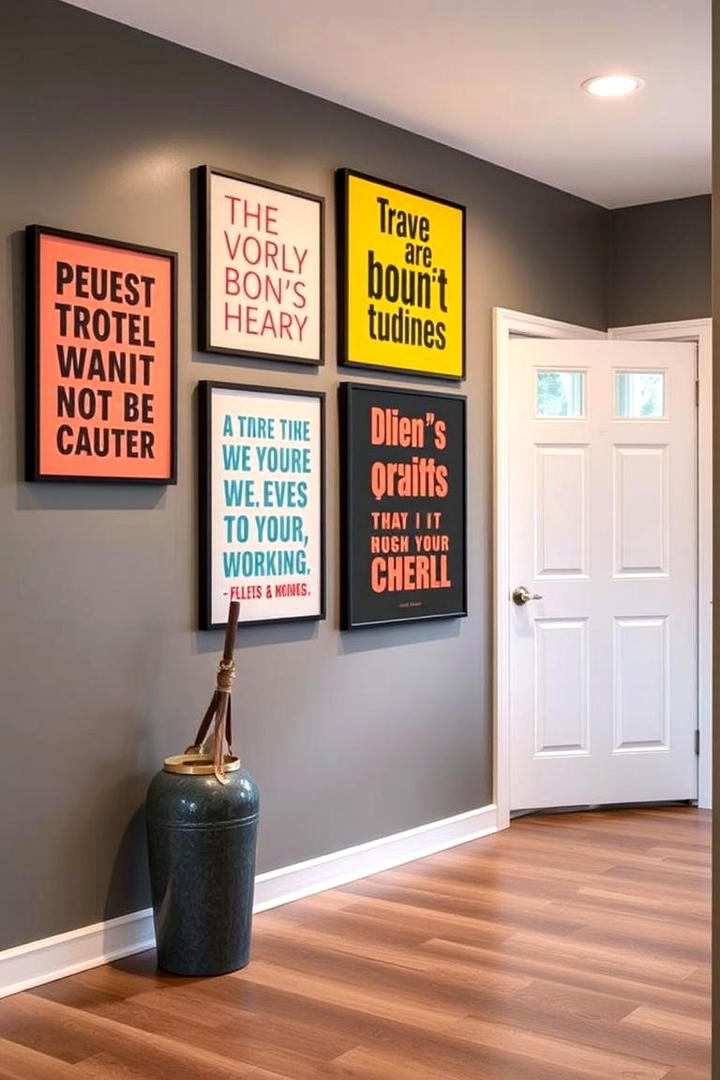 Bold Typography Prints - 30 Entryway Wall Ideas