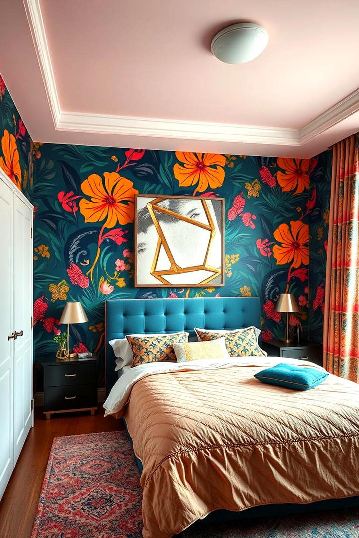 Bold Wallpaper Statements - 30 90s Bedroom Decor Ideas