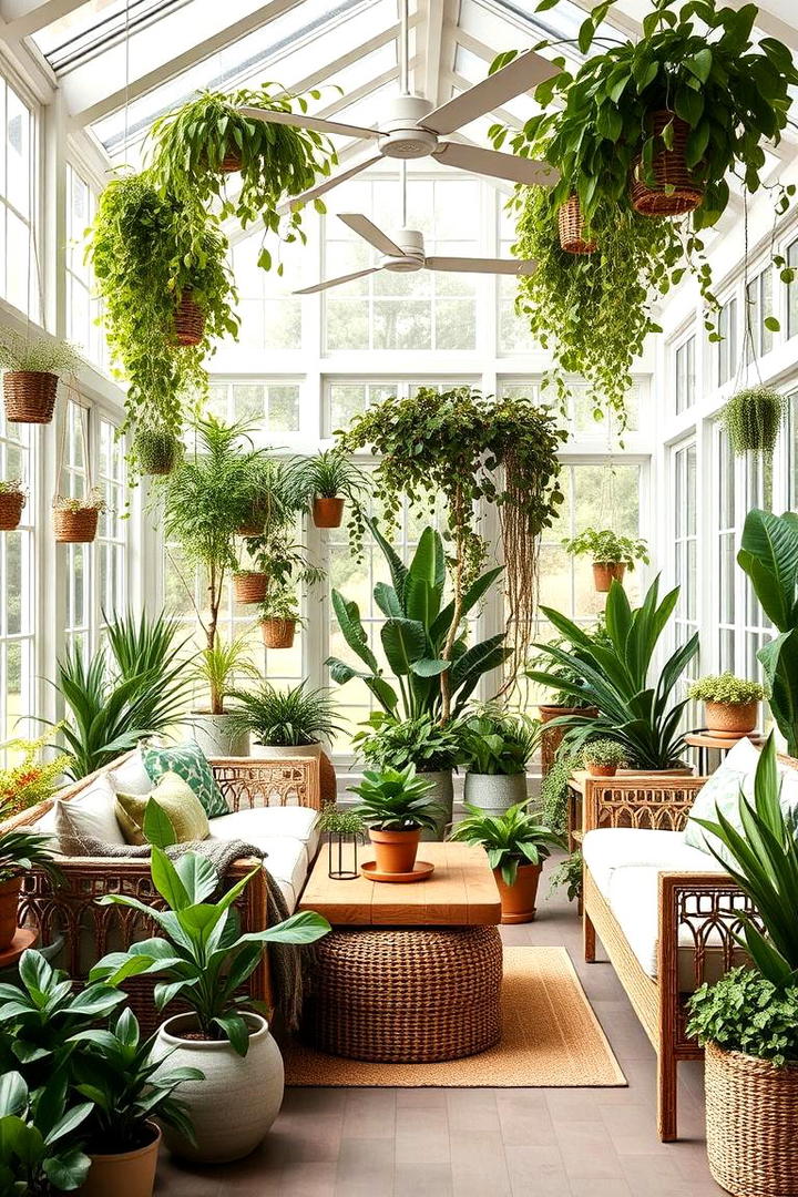 Botanical Bliss Sunroom - 30 Farmhouse Sunroom Ideas