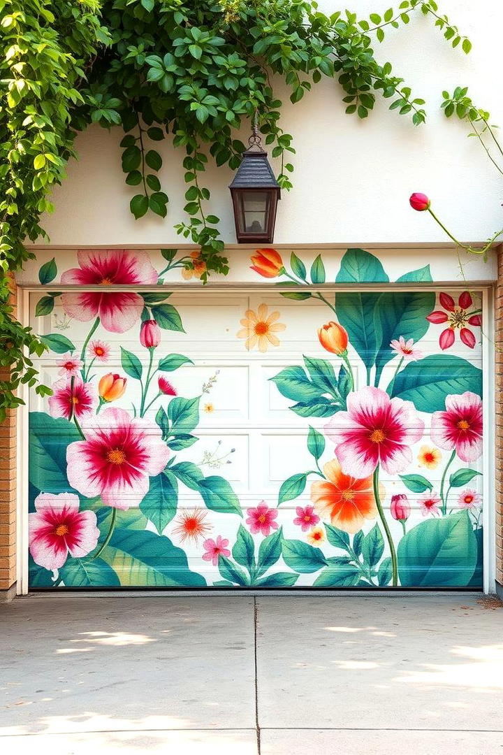 Botanical Garden Flourish - 30 Garage Door Murals