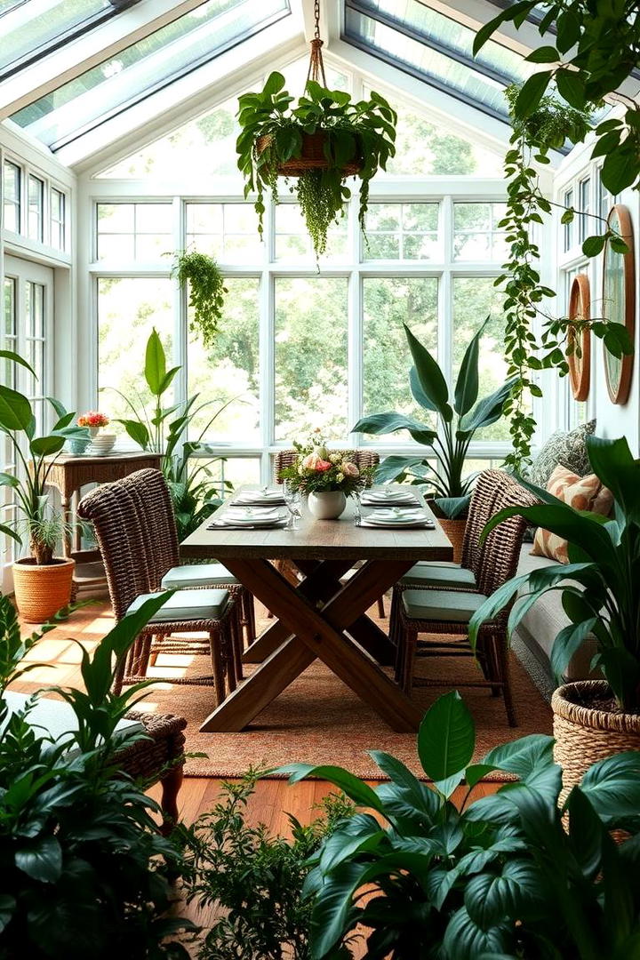 Botanical Retreat Dining Room - 30 Sunroom Dining Room Ideas