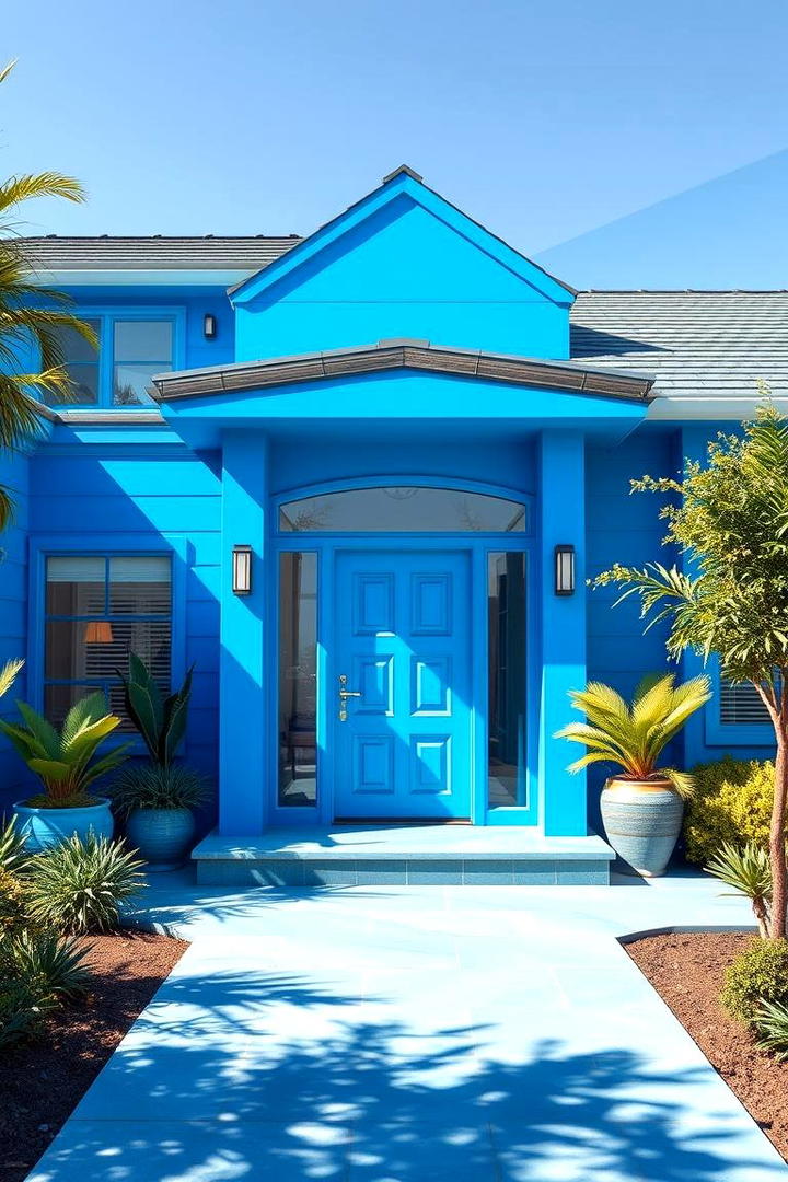 Bright Azure Appeal - 30 Blue Exterior House Colors