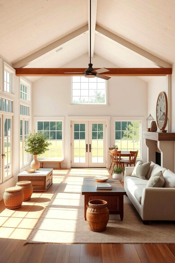 Bright Farmhouse Getaway - 30 Farmhouse Sunroom Ideas