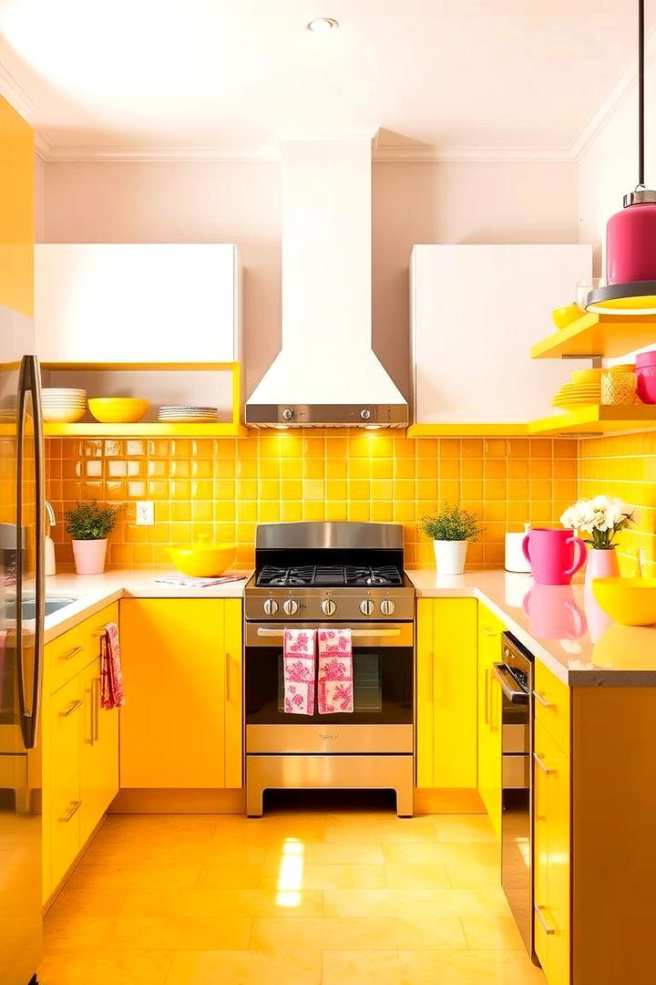 Bright Kitchen Decor - 30 How to Decorate With Yellow and Pink