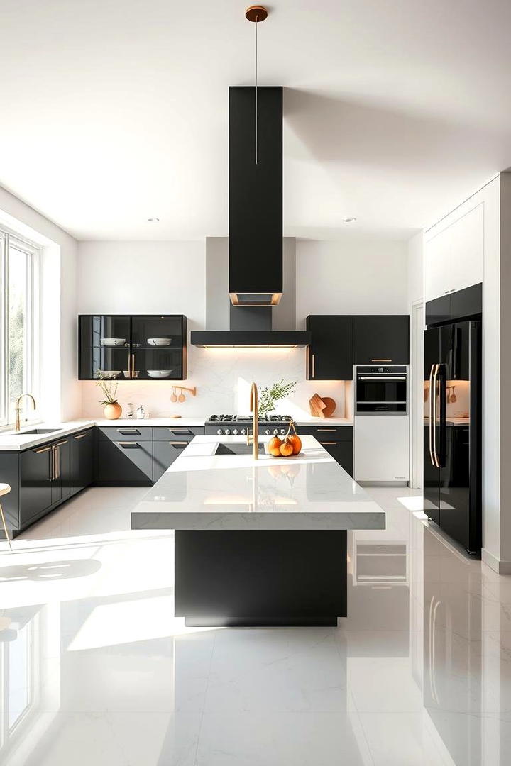 Bright and Airy Designs - 30 black white and gold kitchen ideas