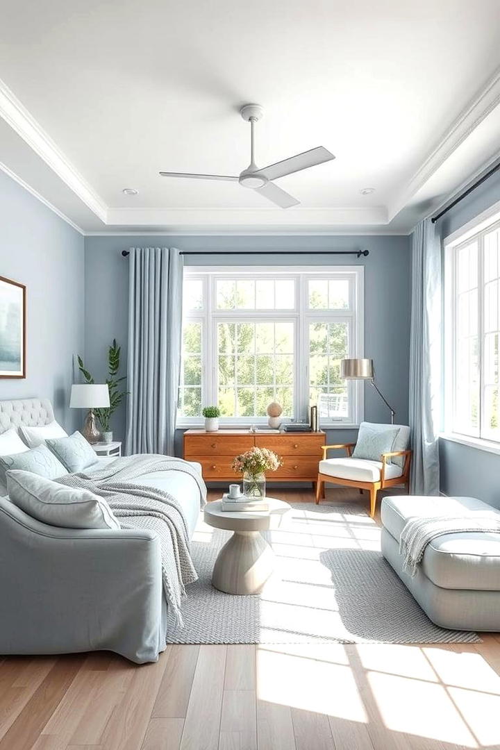 Bright and Airy Retreat - 30 Blue and Grey Bedroom Ideas