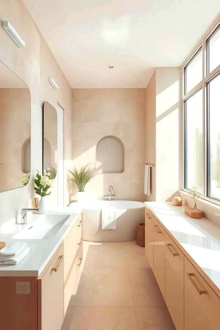 Bright and Airy Space - 30 Beige Bathroom Ideas