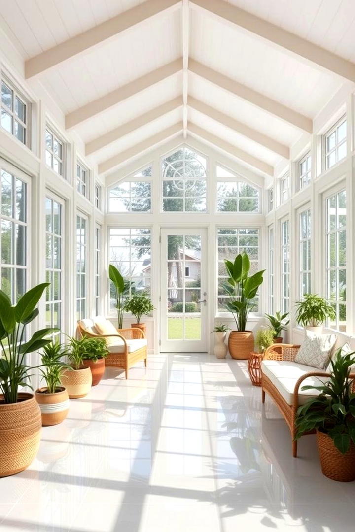 Bright and Breezy Sunroom - 30 Preppy Room Ideas