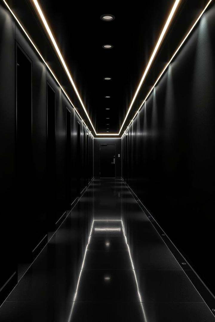 Brightened Dark Interiors - 30 Black Hallway Ideas