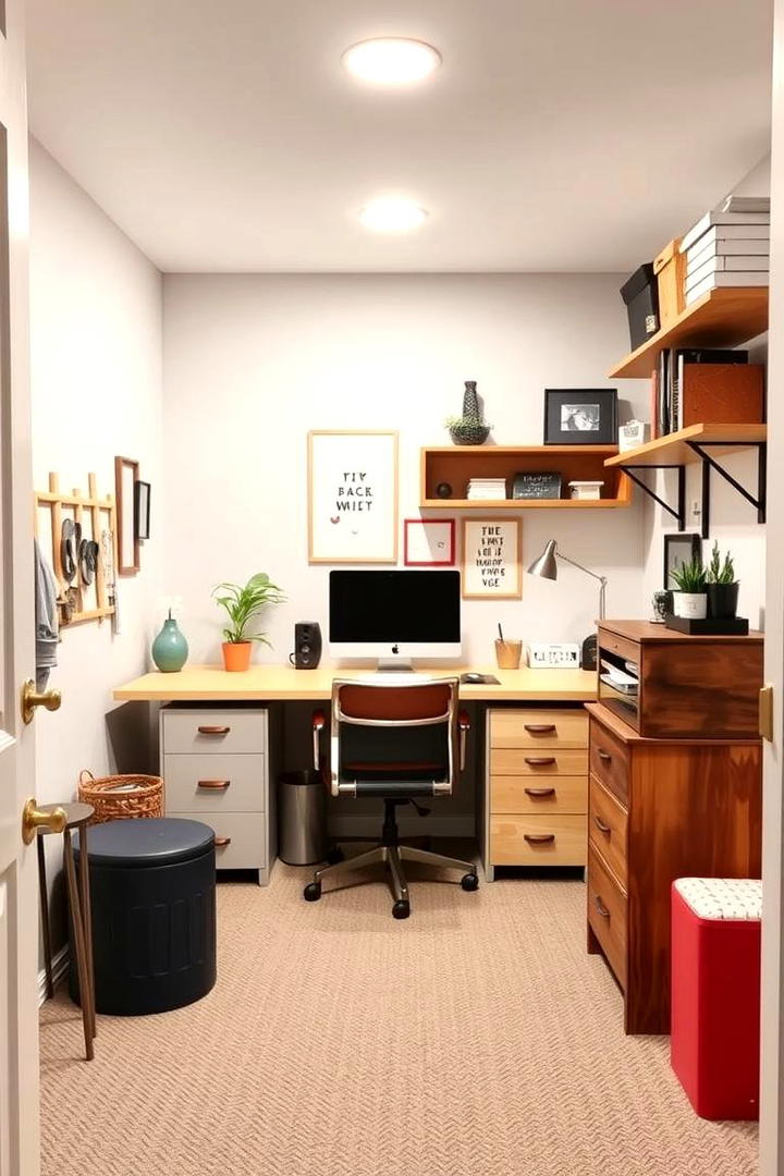 Budget Friendly Home Office - 30 basement office ideas