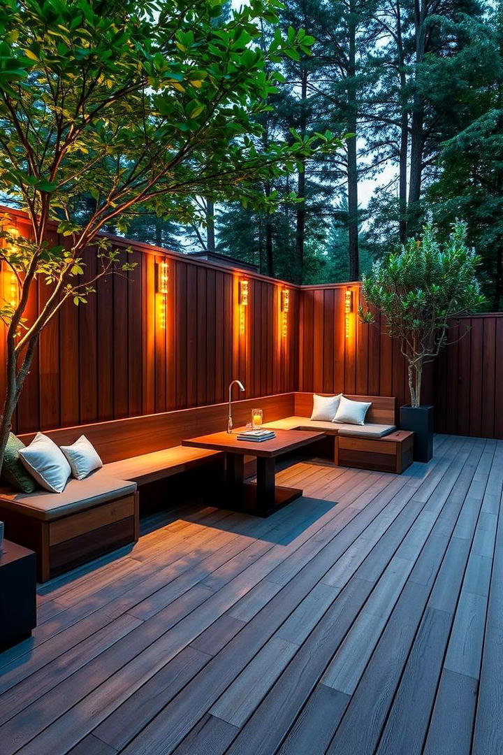 Built In Seating Privacy - 30 Deck Privacy Ideas