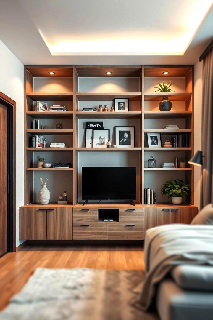 Built In Shelving Solutions - 30 Studio Apartment Ideas