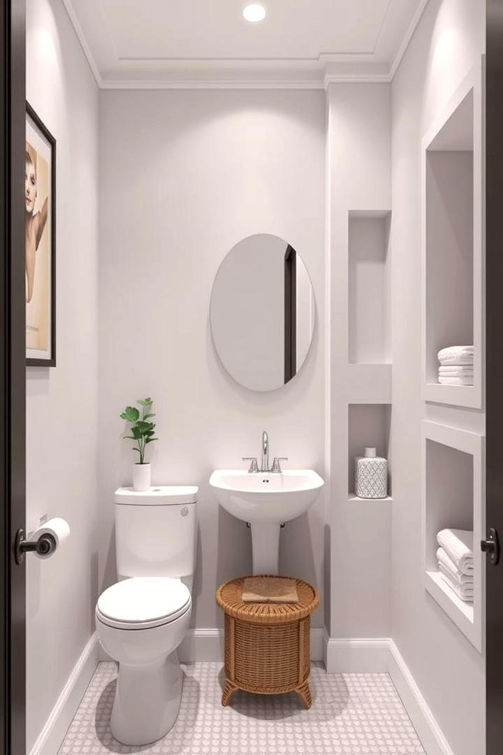 Built in Niche Shelves - 30 Small Bathroom Shelving Ideas