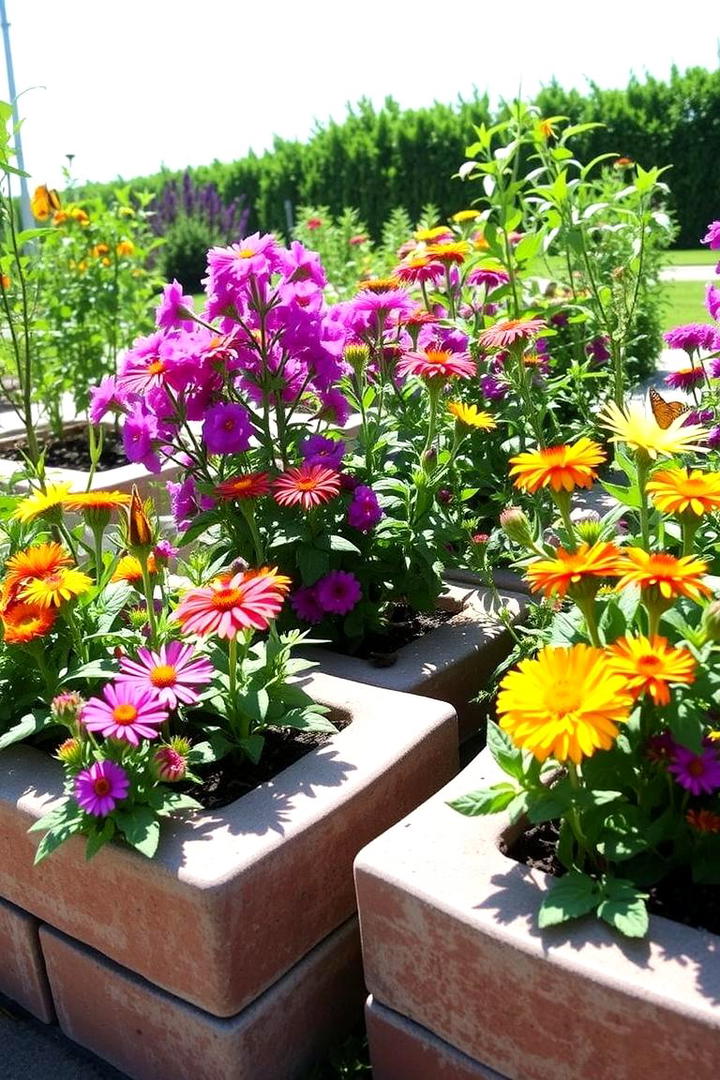 Butterfly Garden with Cinder Blocks - 30 Cinder Block Garden Ideas