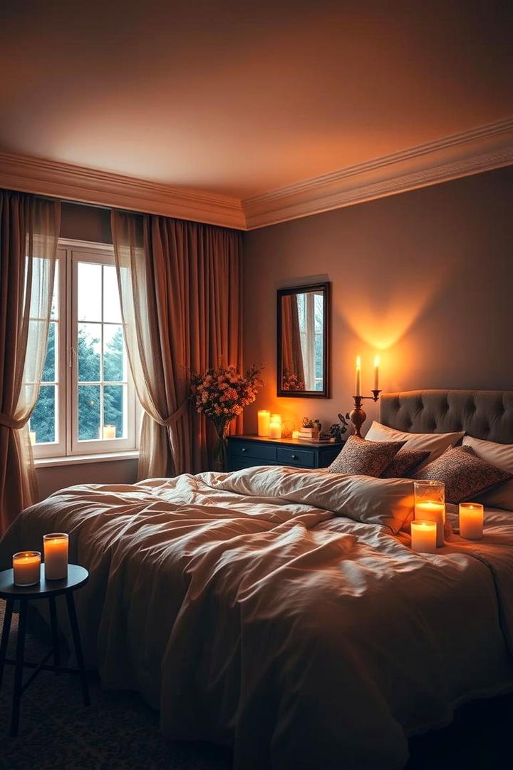 Candlelit Ambiance - 30 romantic bedroom ideas