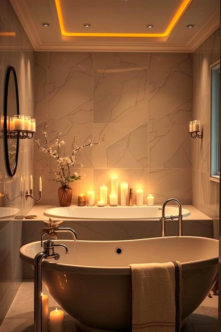 Candlelit Ambiance - 30 Romantic Bathroom Ideas