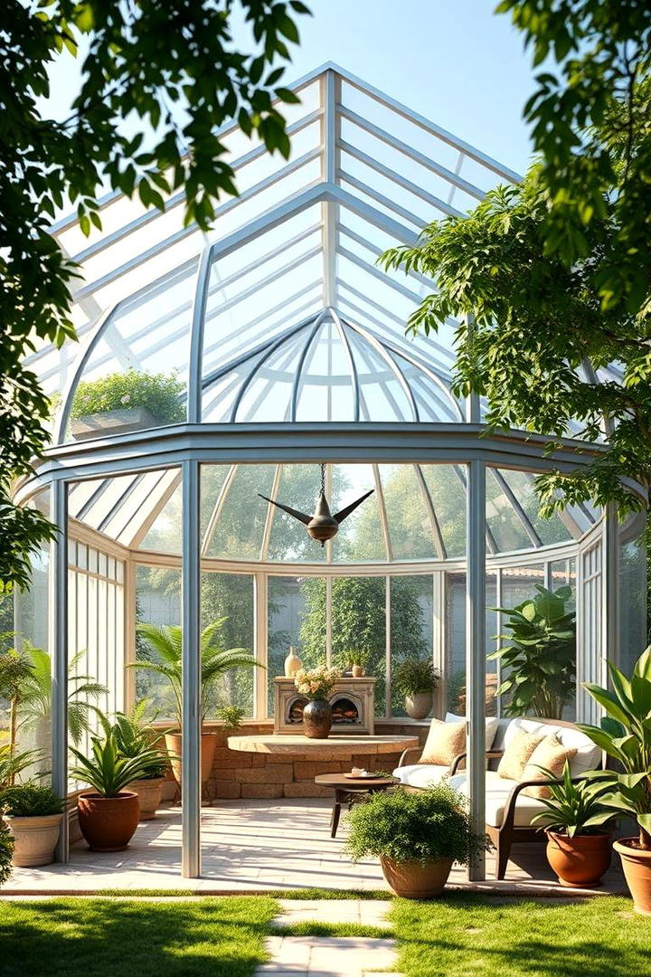 Cascading Greenhouse Gazebo - 30 Backyard Gazebo Ideas